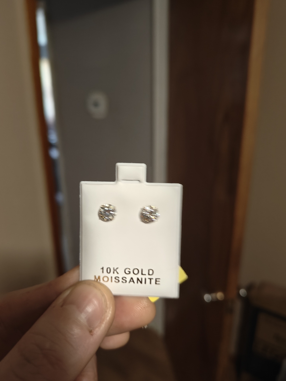 10K Gold Moissanite Stud Earrings
